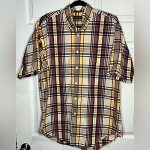 Nautica Men’s button down plaid shirt - Size Medium